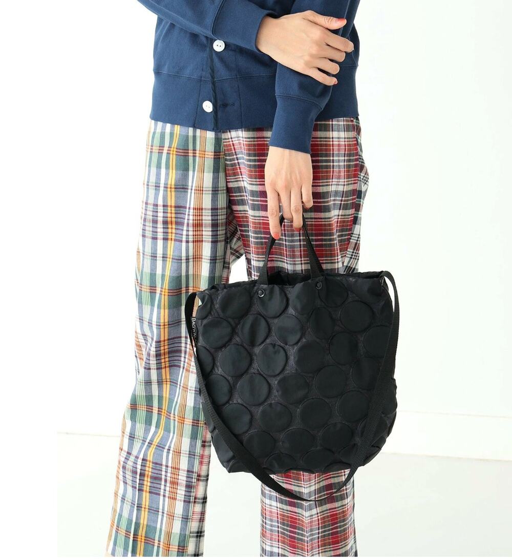 BEAMS BOY X BAG'n'NOUN Nylon Dot Bag Black Tote